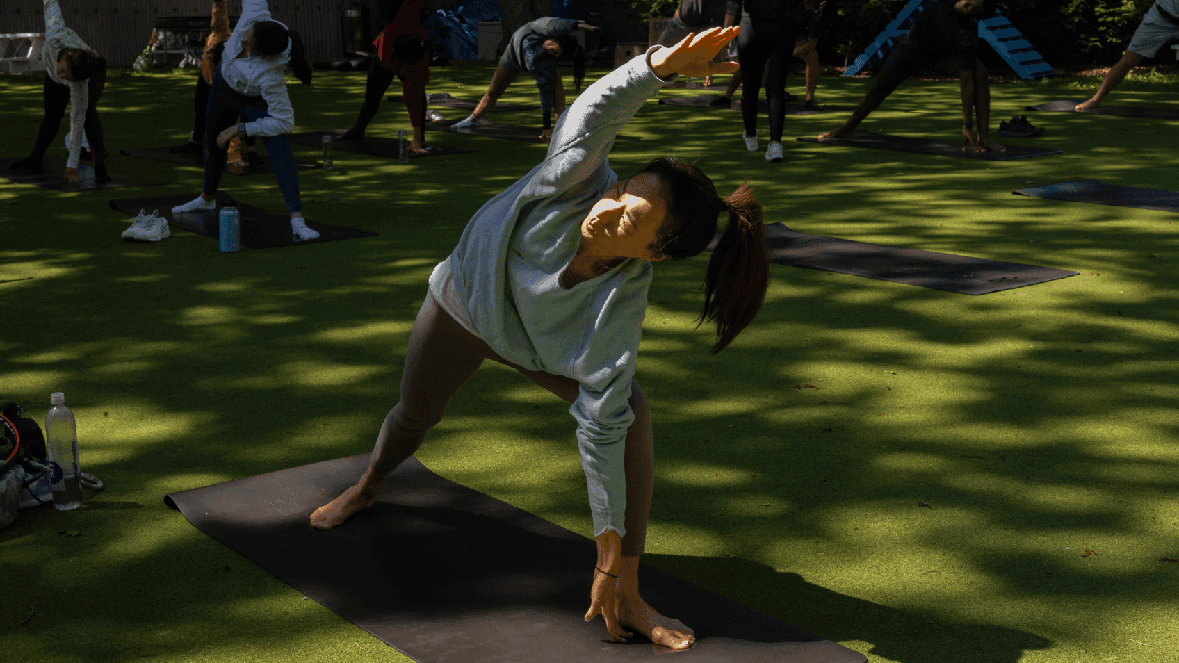 person doing yoga